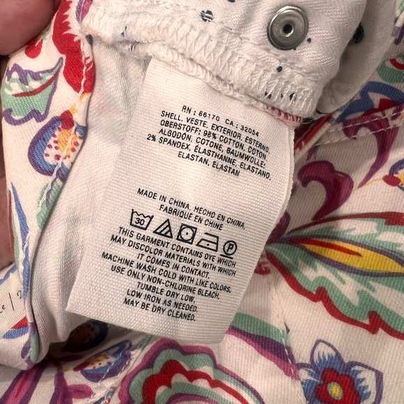 Pelcro Mid Rise Skinny Denim Size 26 Floral - Picture 5 of 7